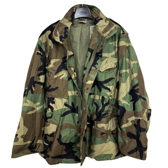 Military USGI Woodland Camo Army Cold Weather Field Coat Jacket